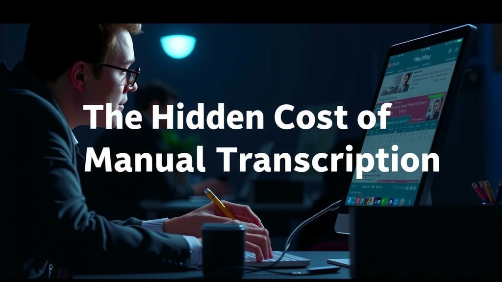 The Hidden Cost of Manual Transcription (And What to Do Instead)